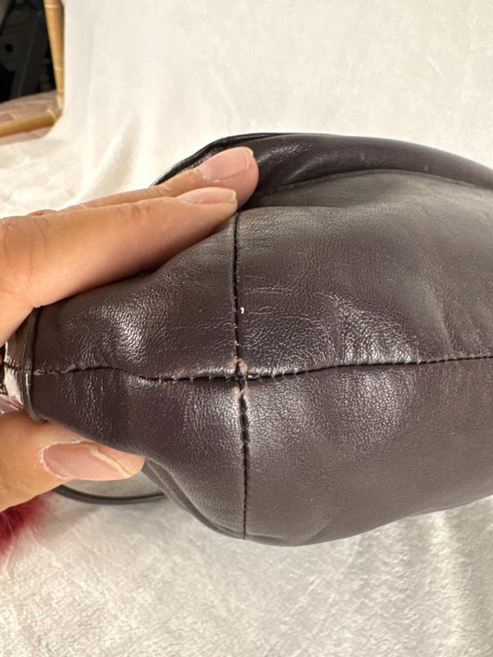 Coach Kristin Spectator Zip Tote in Eggplant/Ostrich Embossed and Patent Leather - Picture 9 of 16